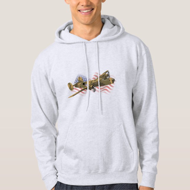 Patriotic B-24 Liberator WW2 Schwerbomber Hoodie (Vorderseite)