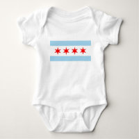 Patriotic Baby Bodysuit mit Flagge in Chicago, USA