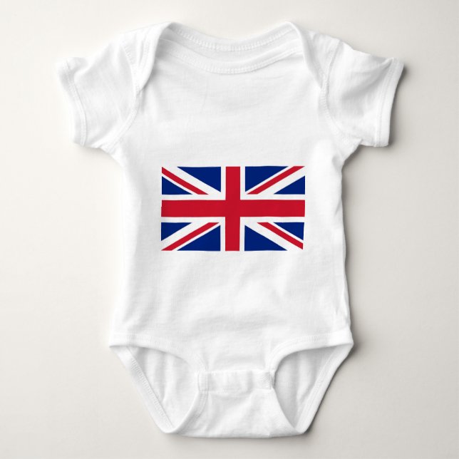 Patriotic Baby Bodysuit mit Flagge Vereinigtes Kön Strampler (Vorderseite)