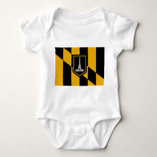Patriotic Baby Bodysuit mit Flagge von Baltimore U Baby Strampler