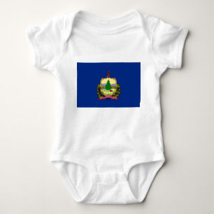 Patriotic Baby Bodysuit with flagge Vermont, USA Strampler
