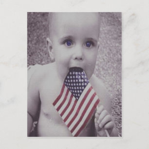 Patriotic Baby Postkarte