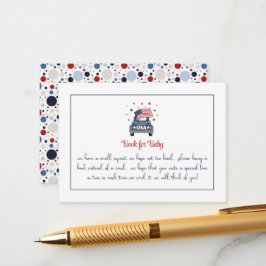 Patriotic Baby Shower Book for Baby Card Begleitkarte
