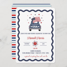 Patriotic Baby Shower Invitation Einladung