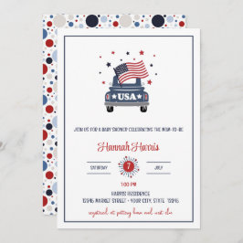Patriotic Baby Shower Invitation Einladung