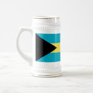 Patriotic Bahamian Flag Beer Stein Bierglas