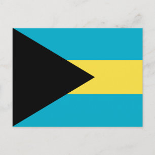 Patriotic Bahamian Flag Postcard Postkarte