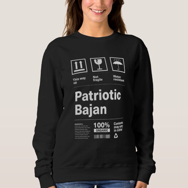 Patriotic Bajan Patriotism Barbados Country Pride  Sweatshirt (Vorderseite)
