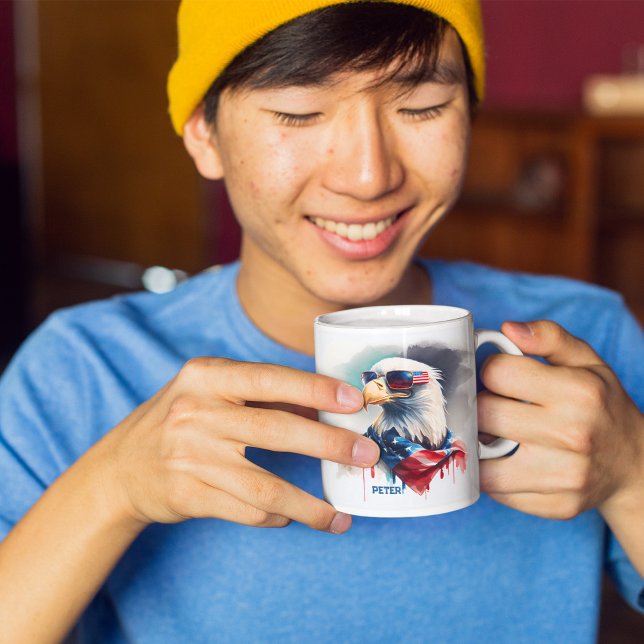 Patriotic Bald Adler 4. Juli Kaffeetasse (Von Creator hochgeladen)