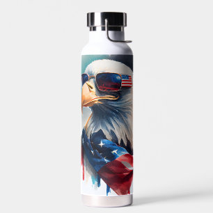 Patriotic Bald Adler 4. Juli Trinkflasche