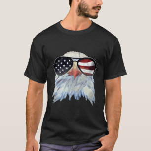 Patriotic Bald Eagle 4. Juli Amerika Flagge T-Shirt