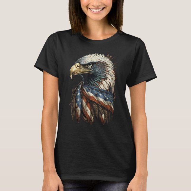 Patriotic Bald Eagle 4th Of July Men USA American  T-Shirt (Vorderseite)