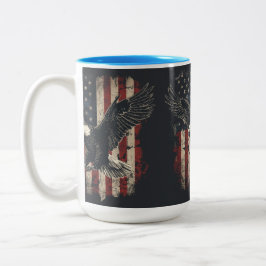 Patriotic Bald Eagle American Flag Tasse