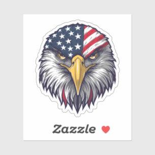 Patriotic Bald Eagle American Flag USA Pride Aufkleber