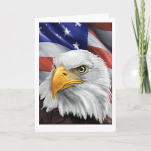 Patriotic Bald Eagle Blank Grußkarte Karte