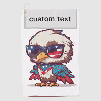 Patriotic Bald Eagle Car Floor Mat Golfhandtuch