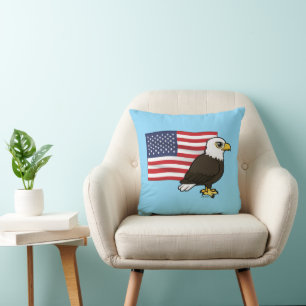 Patriotic Bald Eagle Kissen