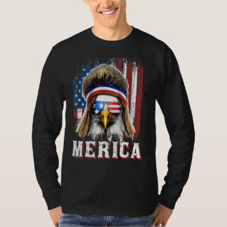 Patriotic Bald Eagle Men 4. Juli American Fla T-Shirt