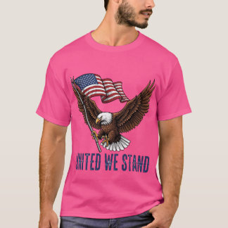 Patriotic Bald Eagle mit amerikanischer Flagge T-Shirt
