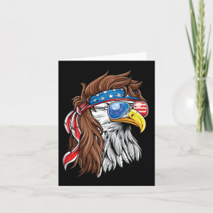 Patriotic Bald Eagle Mullet Usa American Flag 4. Karte