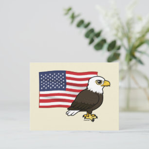 Patriotic Bald Eagle Postkarte