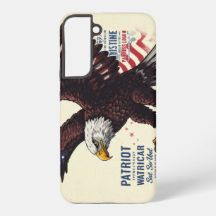 Patriotic Bald Eagle Samsung Galaxy S22 Plus Fall Hülle