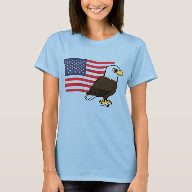 Patriotic Bald Eagle T-Shirt (Vorderseite)