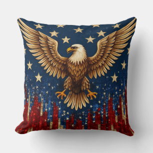 "Patriotic Bald Eagle Throw Kissen - Amerikanische