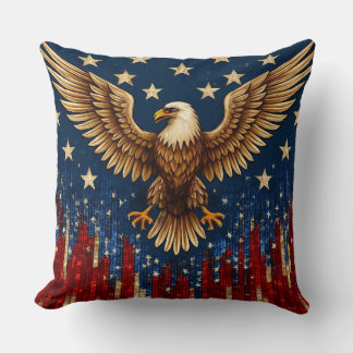 "Patriotic Bald Eagle Throw Kissen - Amerikanische