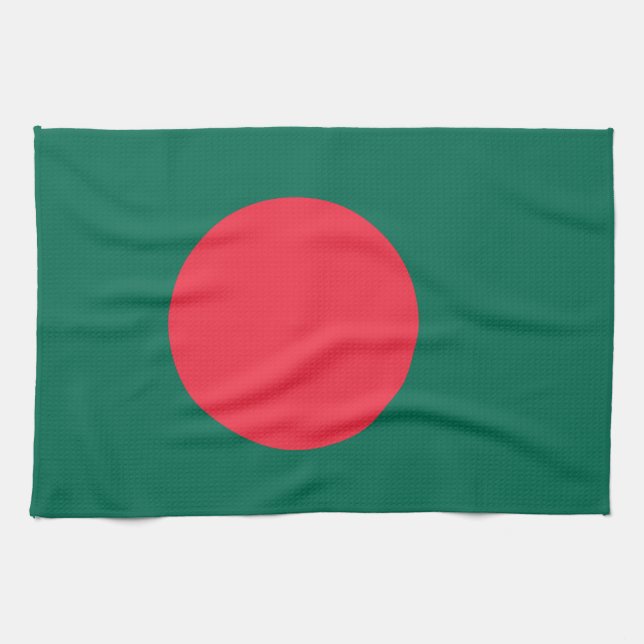 Patriotic Bangladeshi Flag Küchentuch (Horizontal)