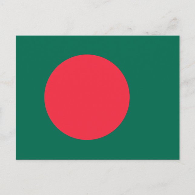Patriotic Bangladeshi Flag Postcard Postkarte (Vorderseite)