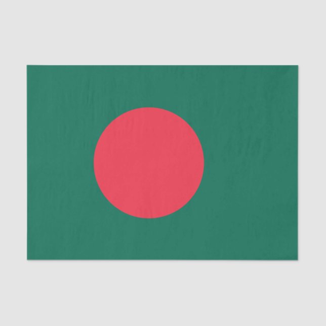 Patriotic Bangladeshi Flag Tissue Paper Seidenpapier (Vorderseite)