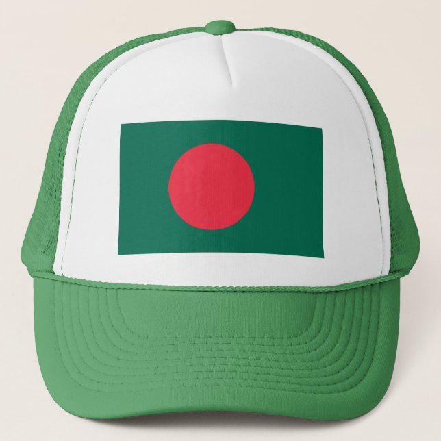 Patriotic Bangladeshi Flag Trucker Hat Truckerkappe (Vorderseite)