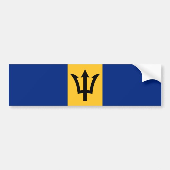 Patriotic Barbados Flag Autoaufkleber (Vorne)
