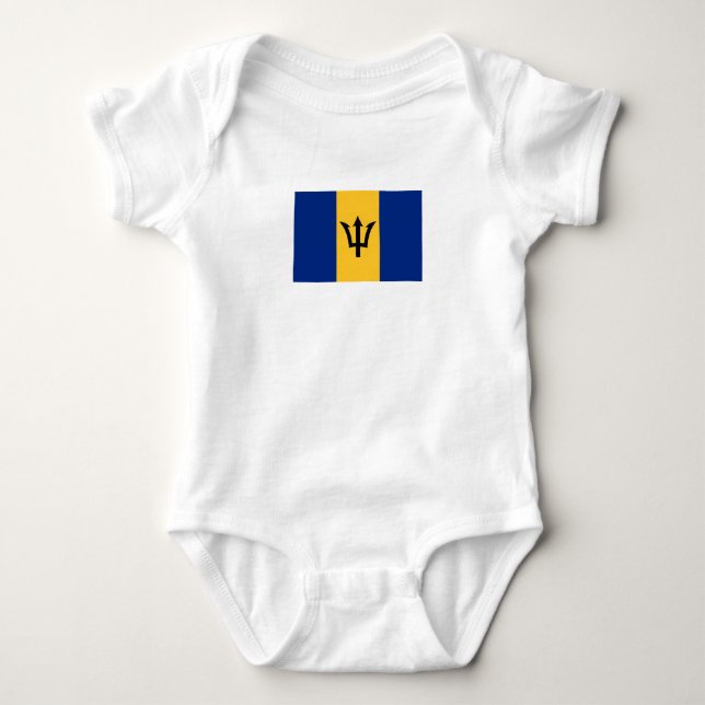 Patriotic Barbados Flag Baby Strampler (Vorderseite)