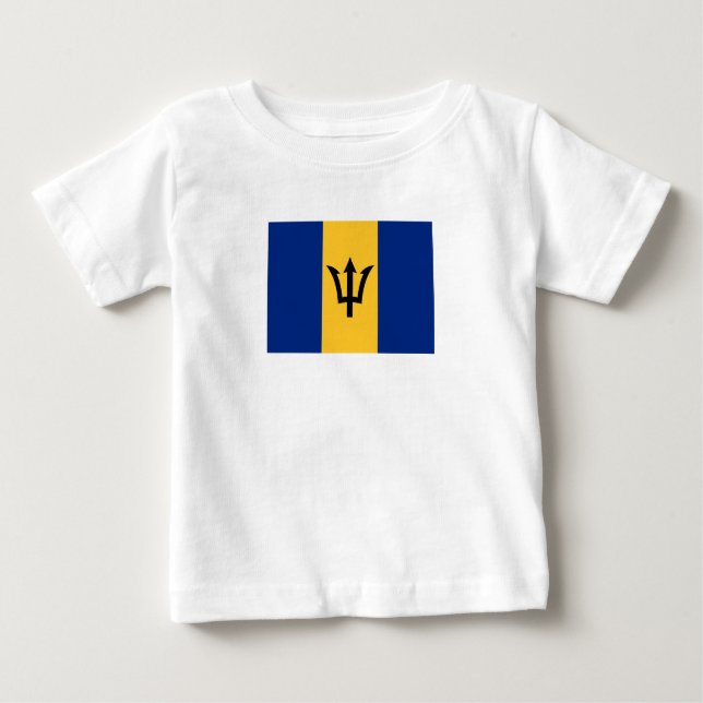 Patriotic Barbados Flag Baby T-shirt (Vorderseite)