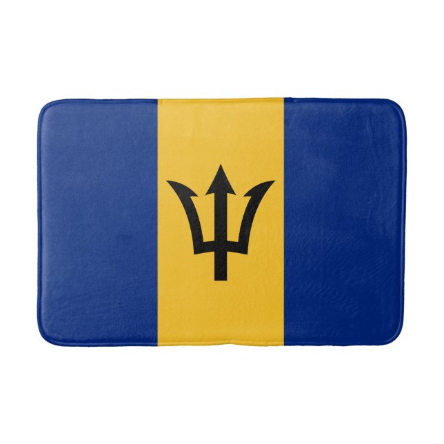 Patriotic Barbados Flag Badematte (Vorderseite)