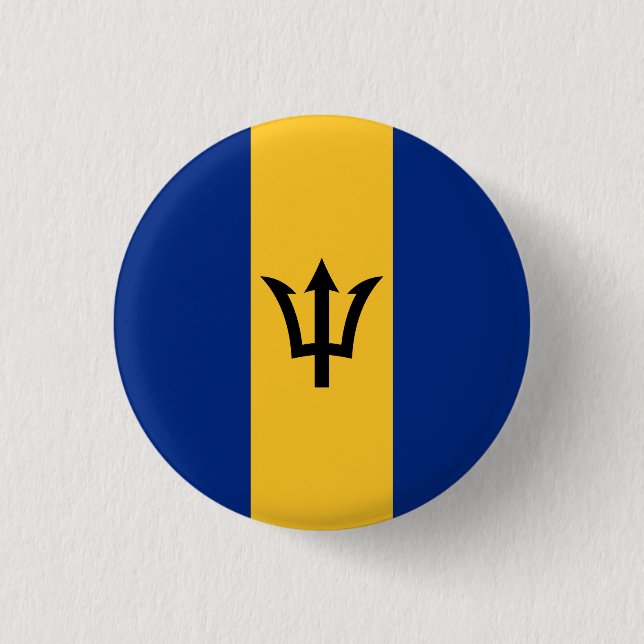 Patriotic Barbados Flag Button (Vorderseite)