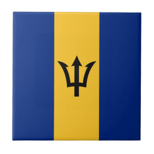 Patriotic Barbados Flag Fliese