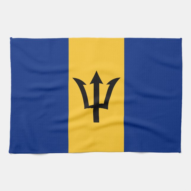 Patriotic Barbados Flag Geschirrtuch (Horizontal)