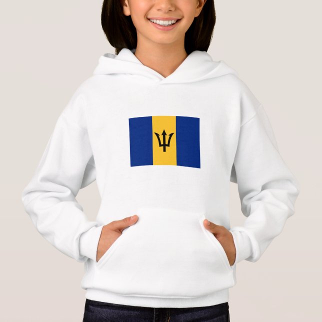 Patriotic Barbados Flag Hoodie (Vorderseite)