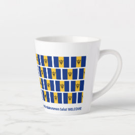 Patriotic Barbados Flag Hospitality Milchtasse