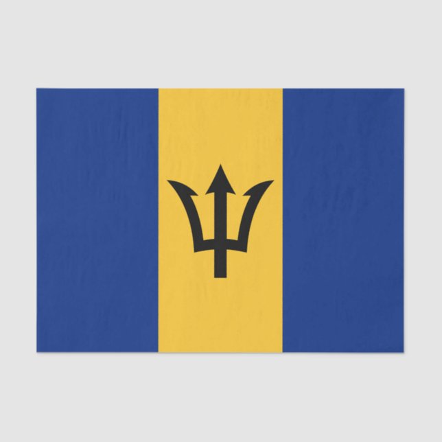Patriotic Barbados Flag Seidenpapier (Vorderseite)