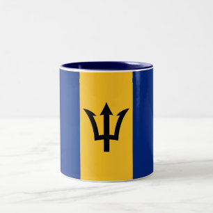 Patriotic Barbados Flag Zweifarbige Tasse