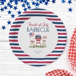 Patriotic Barbecue Flag 4. Juli Sommer Party Pappteller