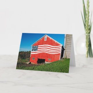 Patriotic Barn Karte