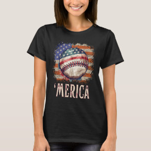 Patriotic Baseball 4. Juli Merica USA T-Shirt