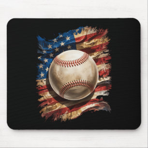 Patriotic Baseball 4. Juli Vintagen USA Amerika Mousepad