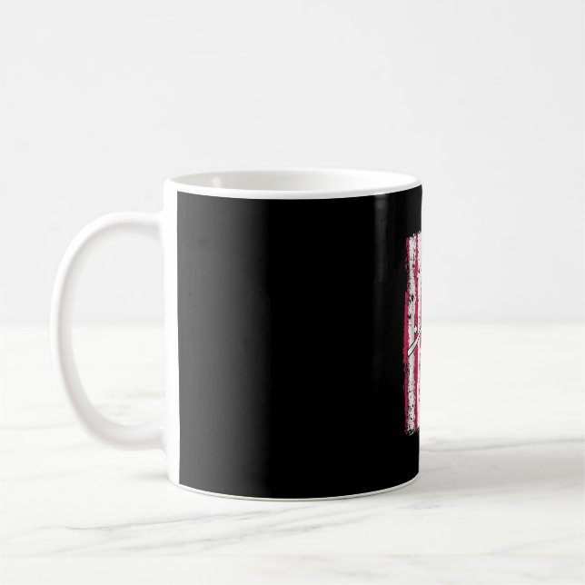 Patriotic Baseball American Flag 4. Juli Funny Kaffeetasse (Links)