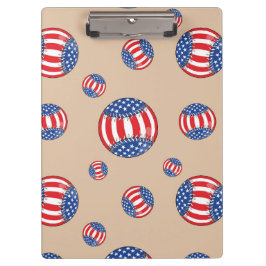 Patriotic Baseball Clipboard Klemmbrett